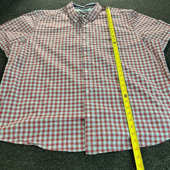 Cody James Core Shirt Mens XXL Gray Red Plaid Short Sleeve Button Western Rodeo - Picture 9 of 10